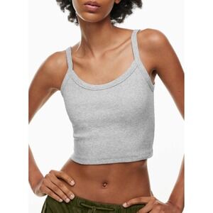 Aritzia HomeStretch™ Scoopneck Waist Cami Tank Size Large in Heather Chrome